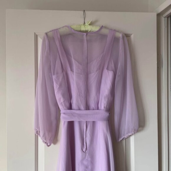 60s/70s Lavender Purple Formal Dress - Picture 5 of 5